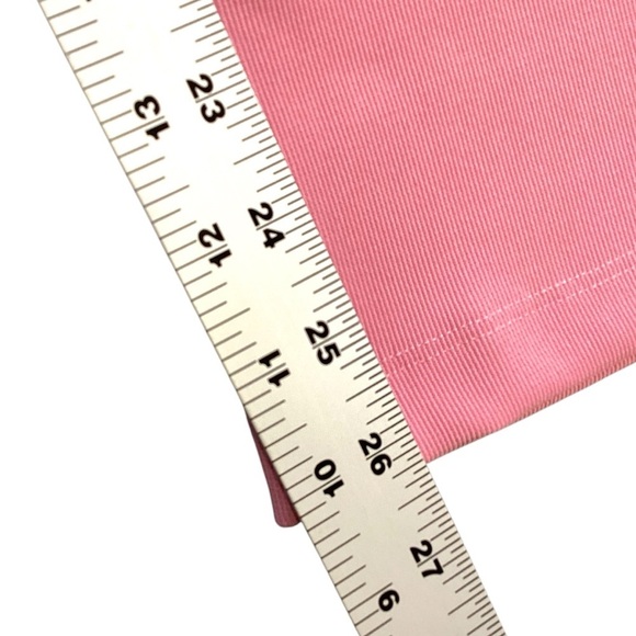 ZARA High Waisted Bubblegum‎ Pink Fine Ribbed Flare Leg Pull On Pants, Large - Picture 8 of 12